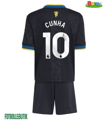 Manchester United Matheus Cunha #10 Tredjeställ Barn 2025-26 Kortärmad (+ Korta byxor)